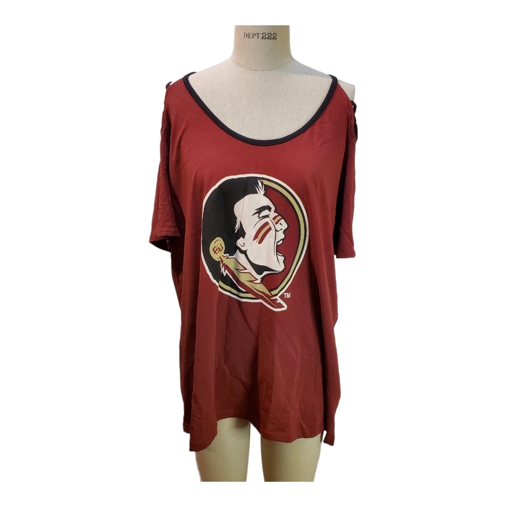 New Women's FSU Cold Shoulder Top Size‎ L